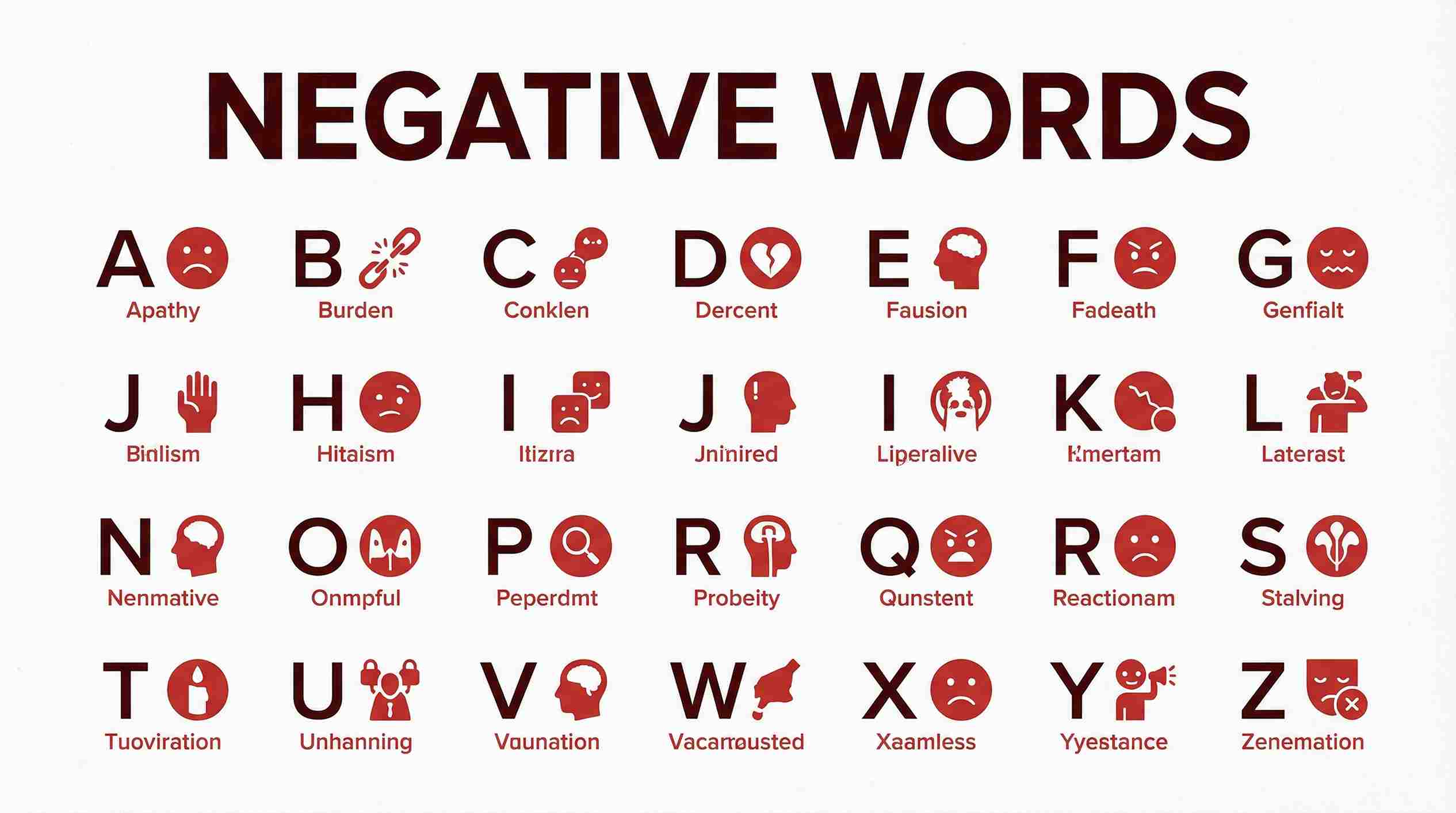 Negative words