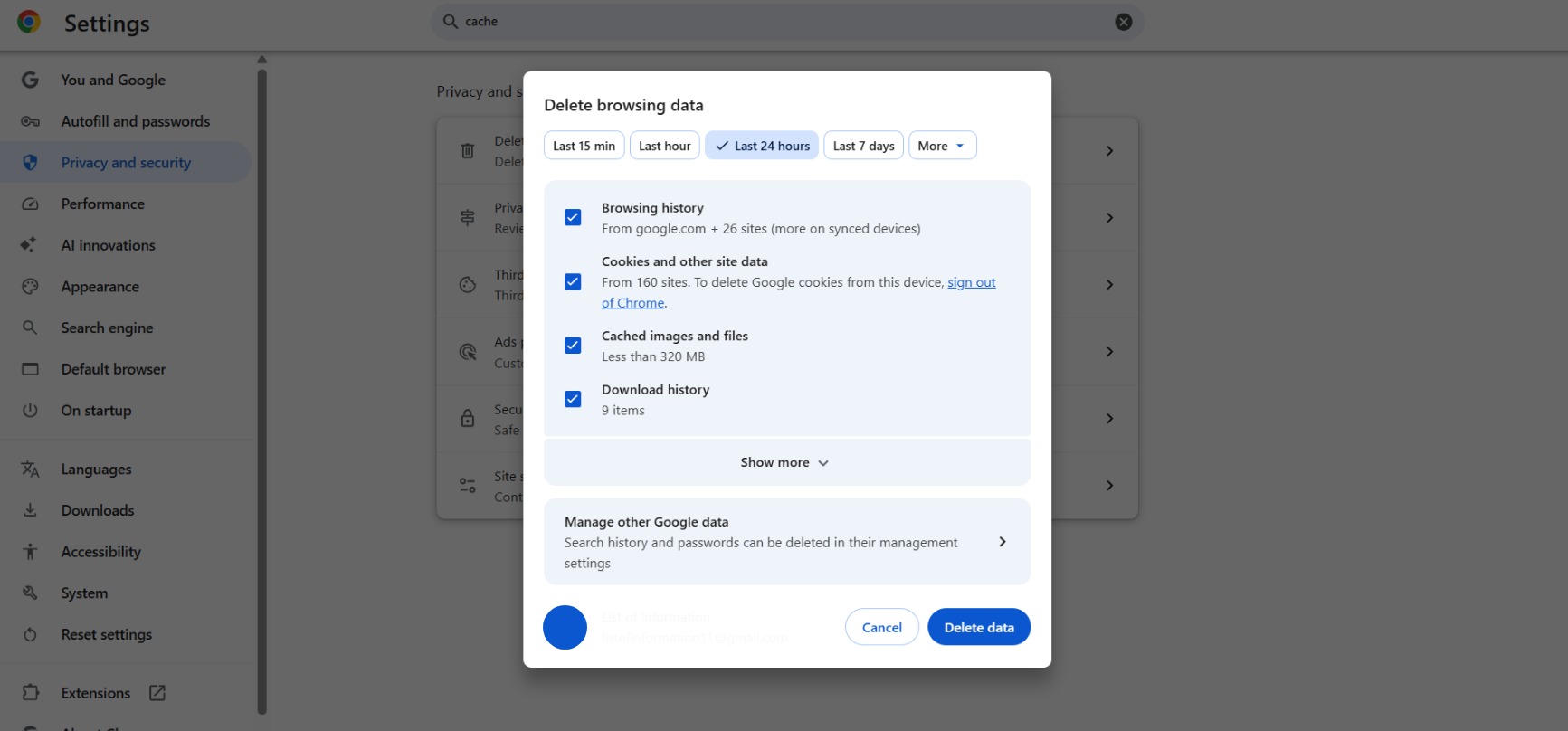 How to Clear Facebook Cache on browser