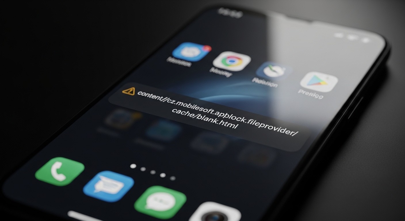 What is content cz mobilesoft appblock fileprovider cache blank html